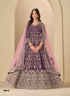 Purple Color Aanaya Vol 239 By Dani Creation Velvet Designer Work Gown With Dupatta 239 B